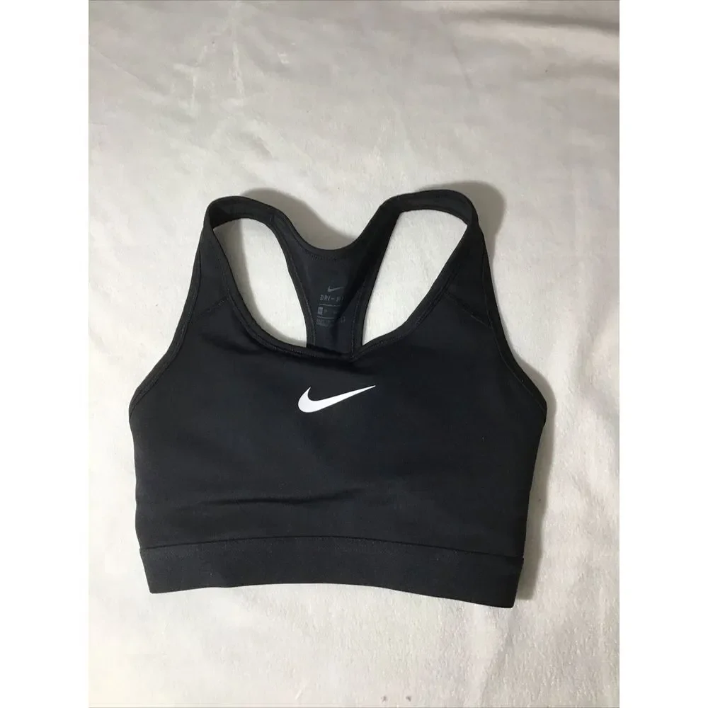 NEW $38 Nike Black‎ Swoosh Sports Racerback Bra [ SZ XS ] #3725